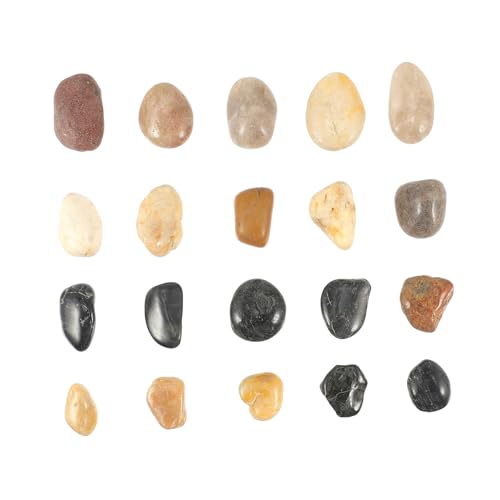 Yardwe Natural Stone Garden Pebble Decor 500g Pack Fish Tank Stones Aquatic Decor 2-3cm