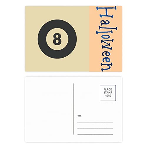 Carte postale billard motif géométrique lot de 20 pour Halloween