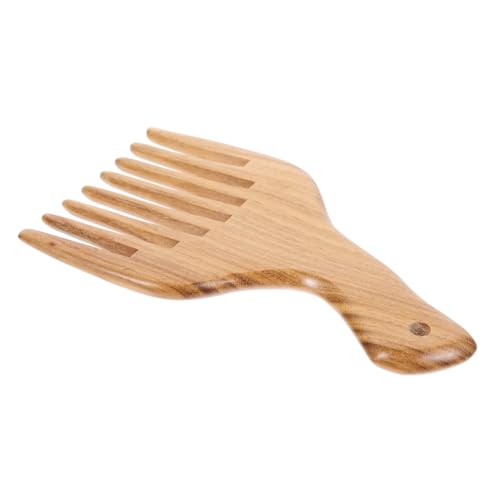 UKCOCO Peine de Madera de Sándalo con Dientes Anchos Peine Artesanal para Masaje y Desenredar Cabello Accesorio Natural con Aroma y Diseño Ergonómico para Cuidado Personal