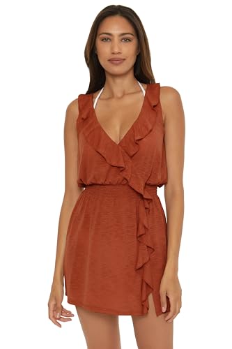 Image of BECCA Breezy Basics Cascade Ruffle Dress