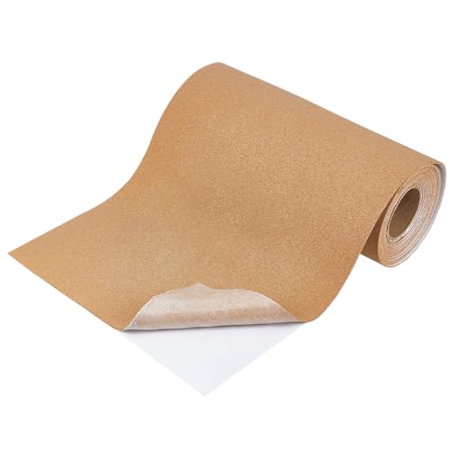 BENECREAT Rollo de corcho autoadhesivo de 300 x 40 cm, tableros de anuncios de corcho natural de 3,5 mm de grosor, azulejos de corcho adhesivos para manualidades, decoración de pared