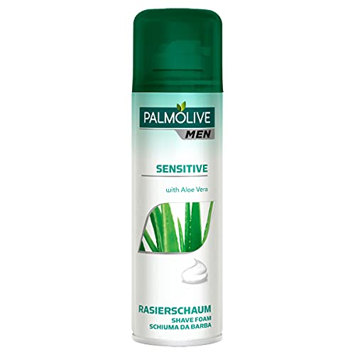 Foto von Palmolive Men Rasierschaum Sensitive 6 x 300ml, mit Aloe Vera - pflegt Ihre Haut bereits während der Rasur, für Männer