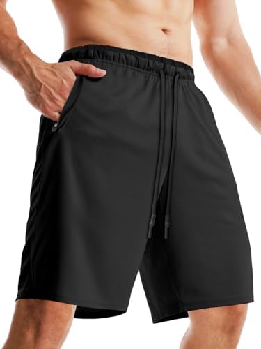 Aolesy Mens Workout Shorts 5/7/10 with Zip Pockets Quick Dry Lightweight Gym Athletic Shorts L...