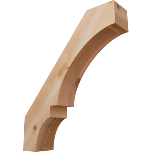 Ekena Millwork BRC06X24X28BOA00SWR 5 1/2"W x 24"D x 28"H Balboa Smooth Knee Brace, Western Red Cedar