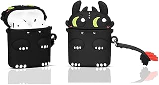 Ztowoto AirPods Case Compatible with Airpods 1/2 Case Silicone Kits Funny 3D Cute Cartoon AirPods Cover for Kids Girls Teens Women Boys (AirPods1/2, Black)