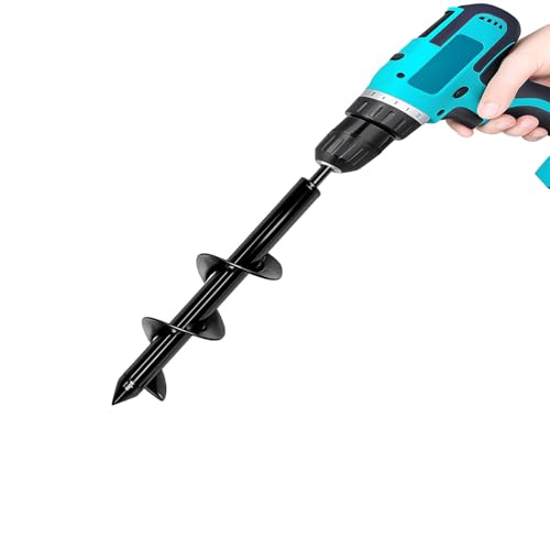 Planting Auger Drill Bit For Garden – 10Cm Diameter X 30Cm Deep Hole Digger – Fits Any 3/8” Drill – Ideal For Bulbs, Seedlings, Stakes & Raised Beds – Effort-Saving Spiral Planter Tool - 6
