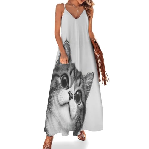 Robe de plage longue à fines bretelles fluide et légère pour la chaleur