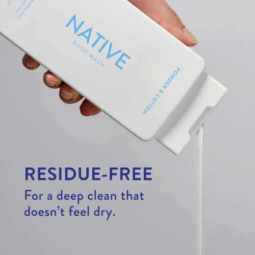 Native Body Wash Natural Body Wash For Women, Men | Sulfate Free, Paraben Free, Dye Free, With Naturally Derived Clean Ingredients Leaving Skin Soft And Hydrating, Powder & Cotton 18 Oz - 2 Pk #TOP4