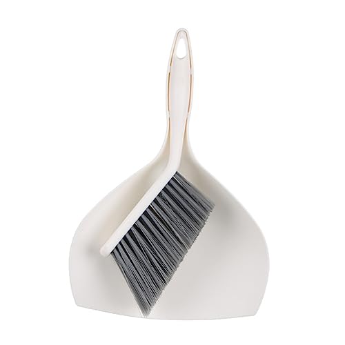 minkissy 1 Set Children's Dustpan Broom Household Cleaning Brush Mini Broom Desk Pet Cleaning Tool Mini Dustpan Brush Pet Hair Broom Sweeper Broom Broom for Small Pp White Accessories