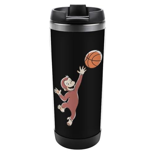 ステンレス水筒 おさるのジョージ タンブラー 魔法瓶 コーヒーカップ ウォーターボトル 旅行カップ 二重構造 ふた付き 保温保冷 人気 漏れない 男の子 女の子 大人 380ml