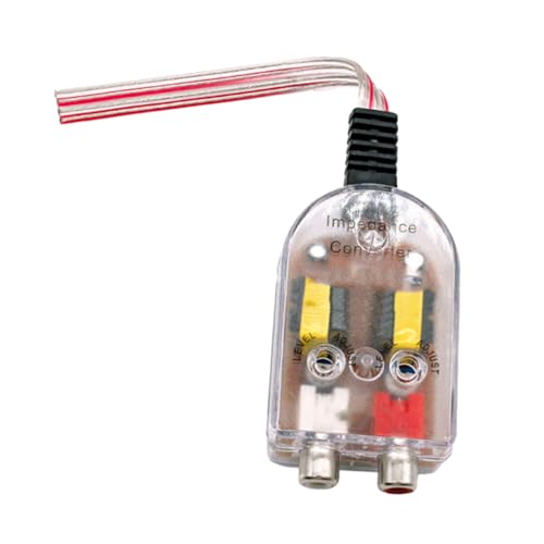 NUOBESTY Convertitore di Frequenza Audio per Auto 2 Pezzi, Adattatore Convertitore Basso-alto, Dispositivo Conversione Audio per Autoradio, Accessorio Elettronico Isolamento Rumore,