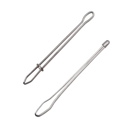 Pinzas Enhebrar Agujas, 2 Pcs Stainless Steel Enhebrador Elásticos, Cinturón Elástico Herramientas de Costura, Agujas Enhebrador Pinzas, Usado para Lanas de la Cinta Elástica de la Cinta