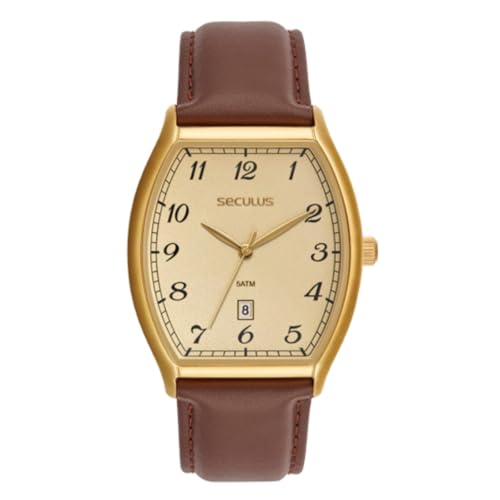 Relógio Seculus 23746GPSVDC2 Retangular Dourado