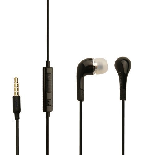 Image of Original EHS64 Wired in Ear Earphones with Mic, Tangle-Free Compatible with Samsung & Other 3.5mm Jack Supported Devices (Black)
