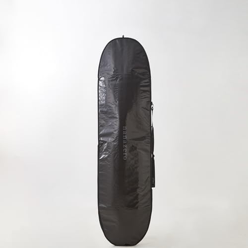 nanazero サーフボード デイリーユースバッグ 8'6" Black サーフボードケース プロテクトカバー ミッドレングス/ミニロングボード用