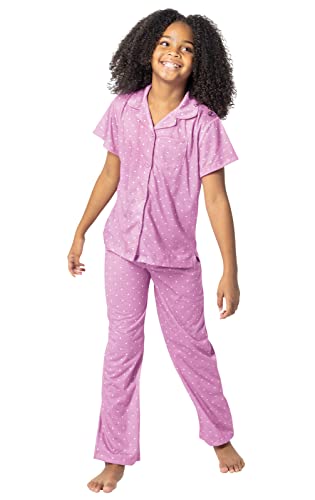 PajamaGram Pajamas for Kids - Kids Short Sleeve Button Down Pajamas with Pants4