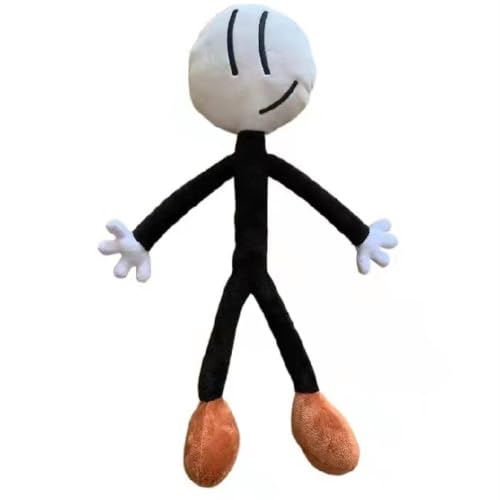 Friday Night Funkin Inspired Stickman Plush Toy 10 Inch Soft Stuffed Character Doll FNF Game Merch Plushie Gift for Kids Boys and Girls