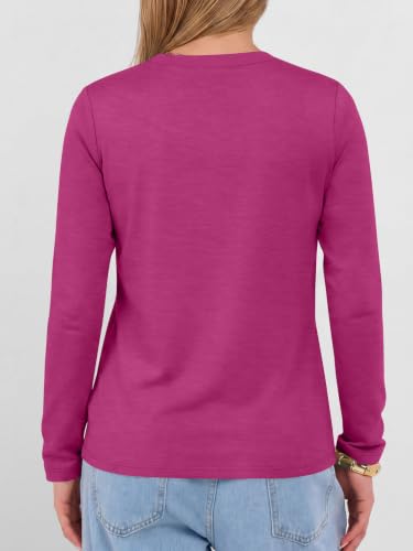 Image of ANRABESS Women's Long Sleeve Shirts V Neck Fall Tops | Soft Comfort Wrinkle Free Tshirts, Basic Tee, Winter Layer Clothing, Business Casual Work Fall Outfits, Travel Daily Wear