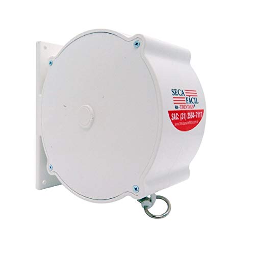 Varal de Parede Trevisan Automático Recolhível Branco 30M