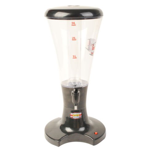 3l Draft Beer Tower Dispenser Plastic with LED Lights New