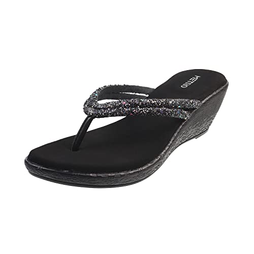 Image of Metro Women Synthetic Leather Wedge Heel Sandal