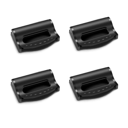 HNGUSNHOP 4 Pack Car Seat Belt Clips Universal Car Seat belt Adjuster Plastic Seat Belt Stopper Shoulder Neck Strap Positioner for Adults Kids to Relax Shoulder Neck (Black)