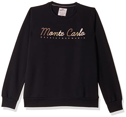 Image of Monte Carlo Embroidered Cotton Blend Round Neck Womens Sweatshirt