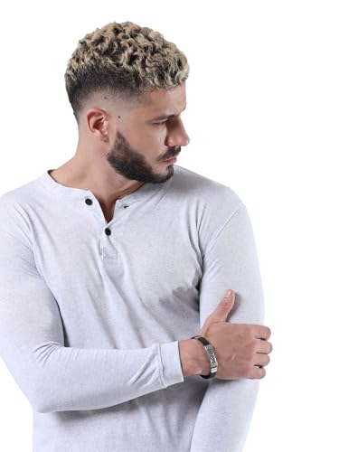 Image of fanideaz Mens Premium High Neck Henley T Shirts for Men Branded Full Sleeve Shirt for Men in Pure Cotton Casual & Formal Wear