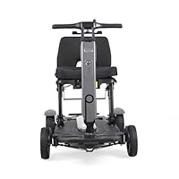 Prophete SM4 Kompakt Elektromobil – Faltbarer 4-Rad E-Scooter mit 250W Motor, 2X 24V/6Ah Li-Ion Akku, bis 20 km Reichweite, LED-Licht, PU-Vollgummireifen, 120 kg Belastung, 4-Radlenkung(Schwarz)