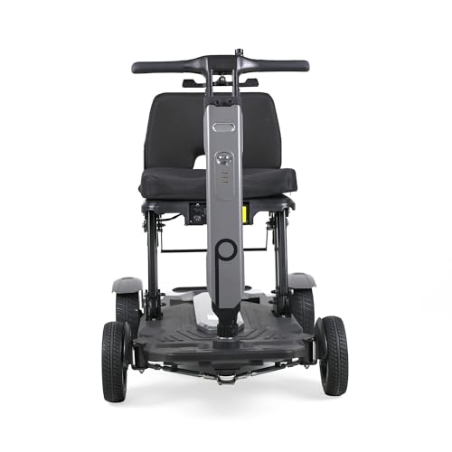 Prophete SM4 Kompakt Elektromobil – Faltbarer 4-Rad E-Scooter mit 250W Motor, 2X 24V/6Ah Li-Ion Akku, bis 20 km Reichweite, LED-Licht, PU-Vollgummireifen, 120 kg Belastung, 4-Radlenkung