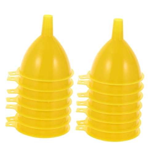 Unomor 15pcs Funnels 60mm Diameter Plastic Construction Essential Oil Filling Lightweight Easy Handling Excellent for Chemistry