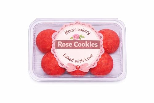Image of MOM'S BAKERY Crunchy Rose Cookies 200 gm Homemade Floral Biscuits | Soft-Baked Roses Petals Gourmet Cookies with Creamy Flavor | T45 Flour, Butter, Sugar, Vanilla Essence | Eggless, No Palm Oil, No Preservatives | Premium Healthy & High Fiber Snacks for Anytime Cravings for Tea-Time