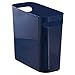 mDesign Plastic Small Trash Can, 1.5 Gallon/5.7-Liter Wastebasket, Narrow Garbage Bin, Handles for Bathroom, Laundry, Home Office - Holds Waste, Recycling, 10