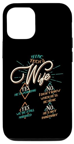 iPhone 15 Hvac Tech Wife Saying AC Repairman Humor Technician Designer Case