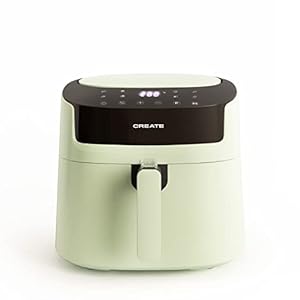 CREATE FRYER PRO LARGE, olievrije heteluchtfriteuse, 6,2 L, groen, 8 automatische programma’s, temperatuurkiezer 40-200 graden, 1800 W