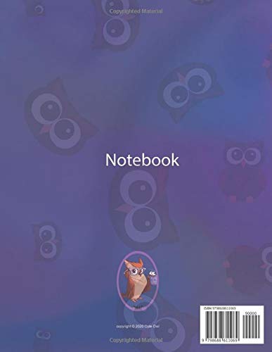 Cute owl Composition Notebook: Wide Ruled Paper Notebook Journal - Image 2
