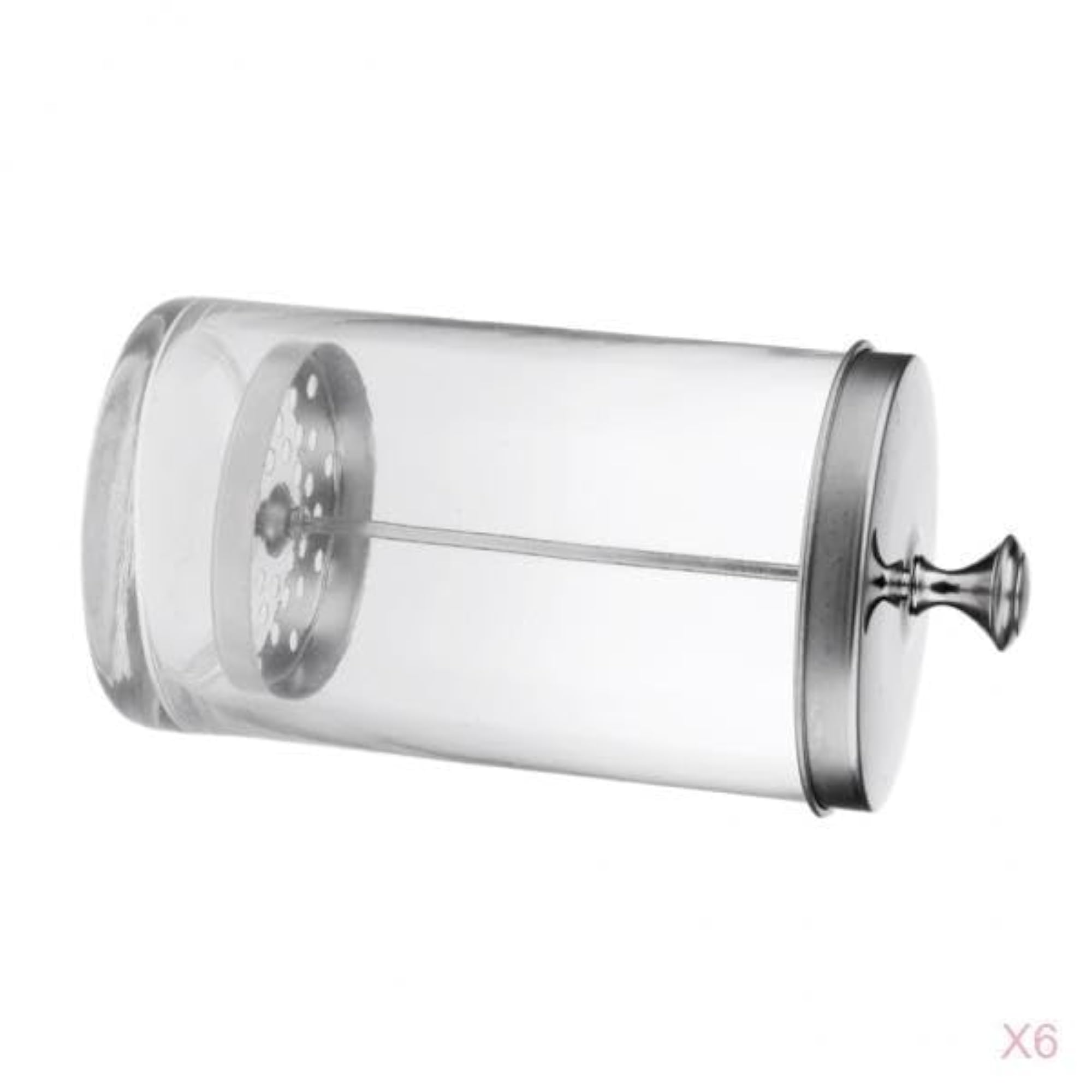 6 Pieces Clear Sanitizer Disinfectant Glass Jar Set