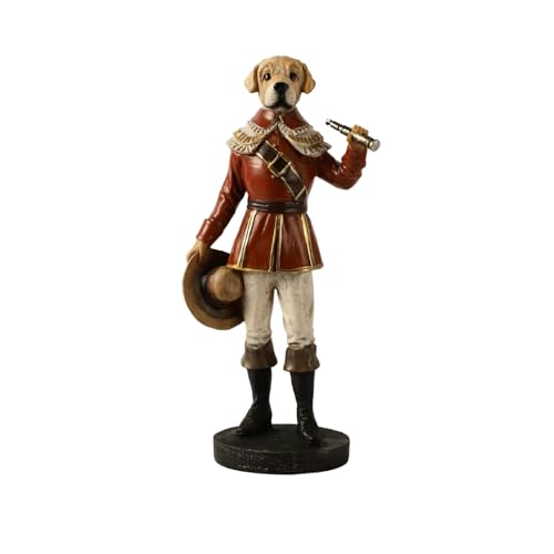 Image of ARMONIA Victorian Style Dog Figurine, Decorative Statue with Metallic Accents, European Designer Collections Idol for Home Decor Gift,New Year Gift,Christmas Decoration & Housewarming