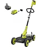 RYOBI ONE+ 18V 12 in. Cordless Mower with 4.0 Ah Battery and Charger (Renewed)