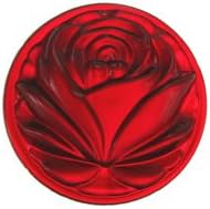 Stained Glass Jewels - 40mm Cut Rose - Red