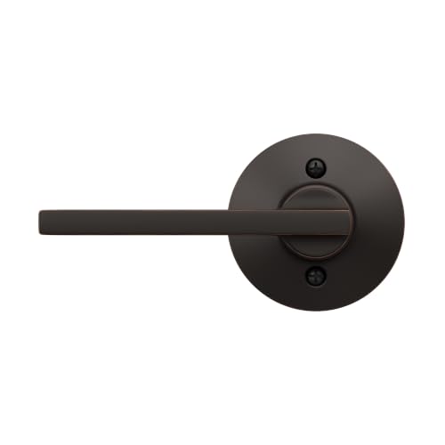 Image of SCHLAGE Latitude Non-Turning Dummy Door Handle, Reversible, Aged Bronze | Non-turning dummy lever door handle with no latch or lock, Decorative pull, One sided, Easy to install, Certified durability