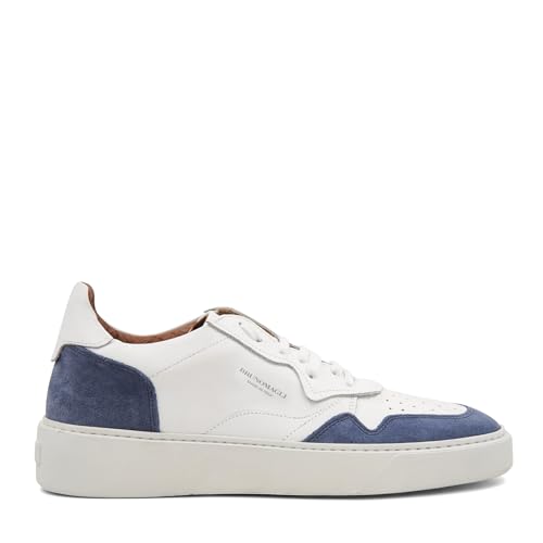 Image of Bruno Magli Men's Dezi Sneakers, Leather Shoes, Lace-Up Casual Shoes