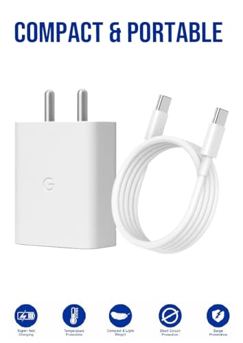 Image of Original 30W Charger for Google Pixel fold, Pixel Tablet, Pixel 7a, Pixel Pro, Pixel 7 Type C Adapter and Cable