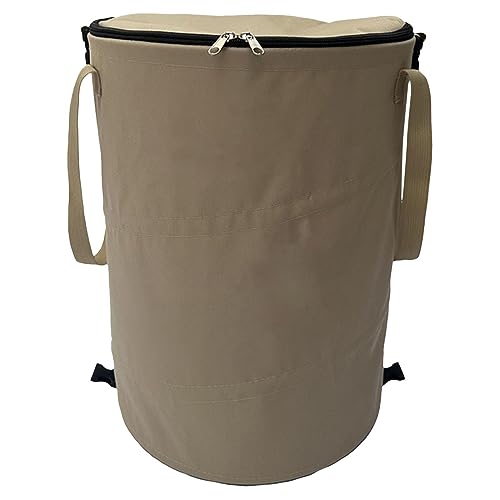 Sac à déchets de jardin pliable - Poubelle de jardin de camping,Sac de déchets de jardin portable avec fermeture éclair, conteneur utilitaire pliable réutilisable de 37 L pour pelouse, jardin, Japiim