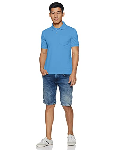 Image of Rupa Bumchums Men Super Combed Cotton Solid Half Sleeve Club Collar Polo Regular Fit T-Shirt with Chest Pocket