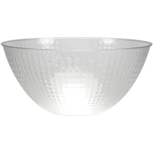 Premium Clear Heavyweight Plastic Pixel Serving Bowl - 100 Oz (1 Pc.) - Elegant and Durable - Ideal for All Occasions, Parties, Catering, and More
