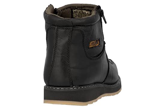 Cowboy Professional Mens 300W Black Work Boots Leather Slip Resistant Soft Toe3