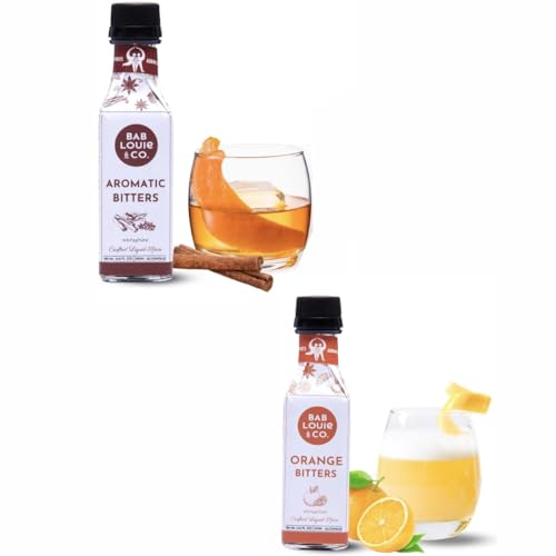 Bablouie Combo Aromatic Spiced & Orange Bitters, Non-Alcoholic Bitters (120ml/4