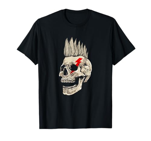 Punk Rock Crâne Mohawk Punk's Not Dead T-Shirt