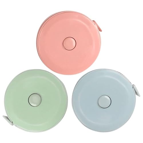 3 Stück Massband Körper 150CM Einziehbares Maßband Körper Schneidermaßband Measuring Tape zum Messen von Länge Brust Taille usw für Körpermaße zum Nähen von Schneidern Basteltuch